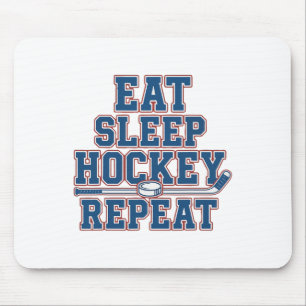 Essen Schlaf Hockey Wiederholen Eishockey Für Teen Mousepad