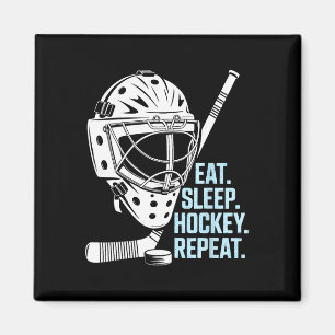 Essen Schlaf Hockey Wiederholen Hockey Maske Klebe Magnet