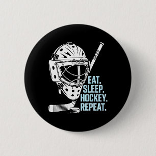 Essen Schlaf Hockey Wiederholen Hockey Maske Stick Button