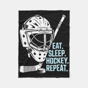 Essen Schlaf Hockey Wiederholen Hockey Maske Stick Fleecedecke