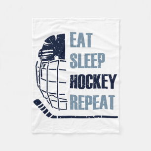 Essen Schlaf Hockey Wiederholen Lustige Maske Kleb Fleecedecke
