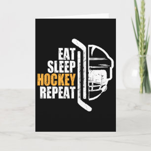 Essen Schlaf Hockey Wiederholen Weihnachten Für Te Karte