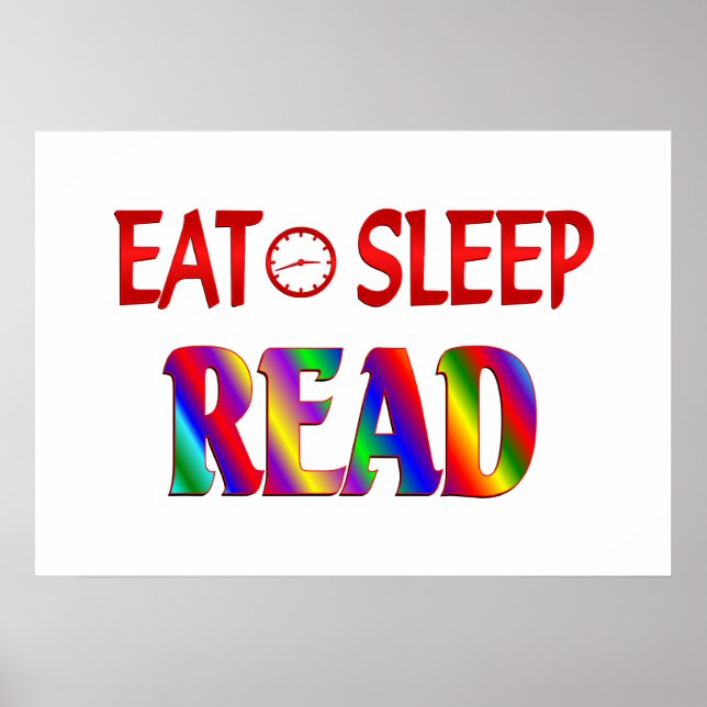 Essen Schlaf lesen Poster (Vorne)
