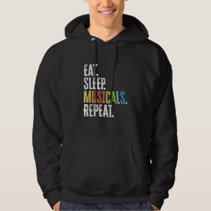 Essen Schlaf Musicals Wiederholung Hoodie