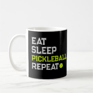 Essen Schlaf Pickleball Wiederholen Lustig  Kaffeetasse