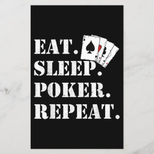 Essen Schlaf Poker Wiederholung Casino Spruch Poke Flyer