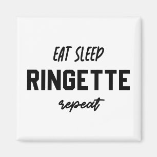 Essen Schlaf Ringette Wiederholung Ringette Player Magnet