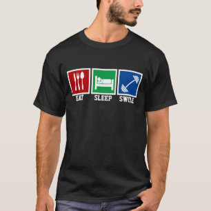 Essen Schlaf schluckte Lift Gewicht Gym Workout T-Shirt