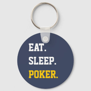 Essen Schlaf spielen Poker Schlüsselanhänger