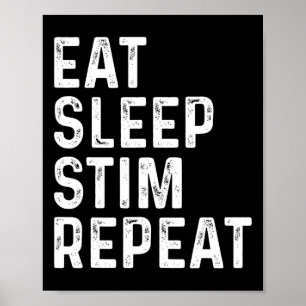 Essen Schlaf Stim Wiederholung Autismus Bewusstsei Poster