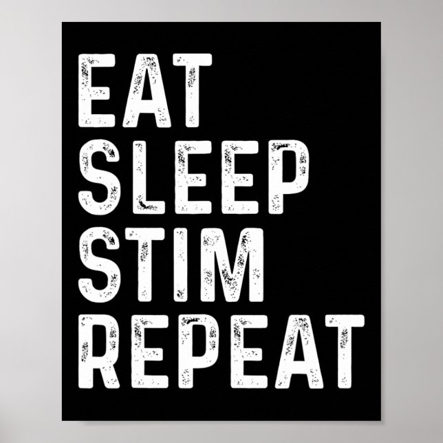 Essen Schlaf Stim Wiederholung Autismus Bewusstsei Poster (Vorne)