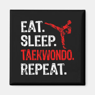 Essen Schlaf Taekwondo wiederholen Taekwondo Spiel Magnet