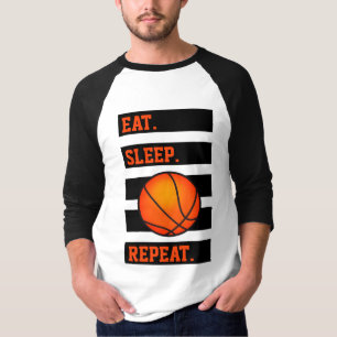 Essen.Schlaf. 🏀.Wiederholen. Basketballliebhaber- T-Shirt
