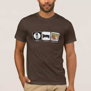 essen schlafen Backgammon T-Shirt