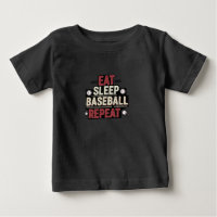 Essen Schlafen Baseball Wiederholen Lustiger Baseb