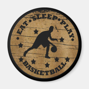 essen schlafen Basketball spielen Magnet