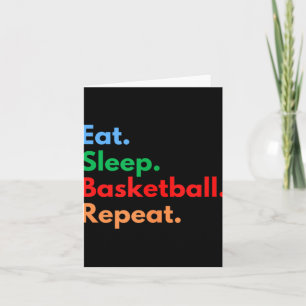 Essen Schlafen Basketball Wiederholen Für Basketba Karte