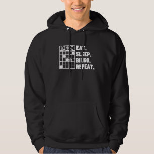 Essen Schlafen Bingo Wiederholen Casino Bingo 1 Hoodie