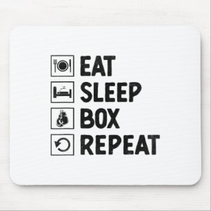 Essen Schlafen Box Wiederholen Boxer Sport Kraft A Mousepad