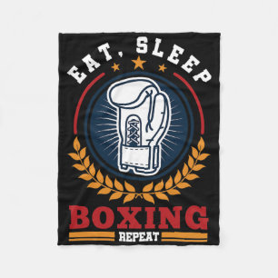 Essen Schlafen Boxen Wiederholen Mma Kickboxen Box Fleecedecke