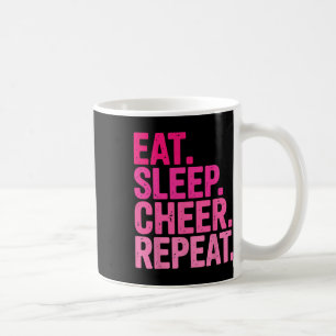 Essen Schlafen Cheer Wiederholen Cheerleading Für Kaffeetasse