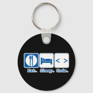 essen schlafen code (html) schlüsselanhänger
