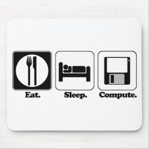 essen schlafen computer mousepad