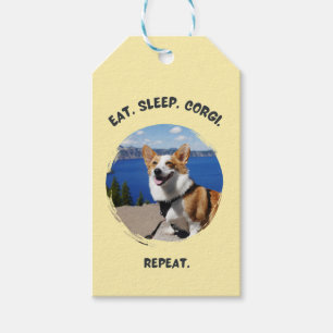 'Essen. Schlafen. Corgi. Wiederholen.' Anpassbares Geschenkanhänger