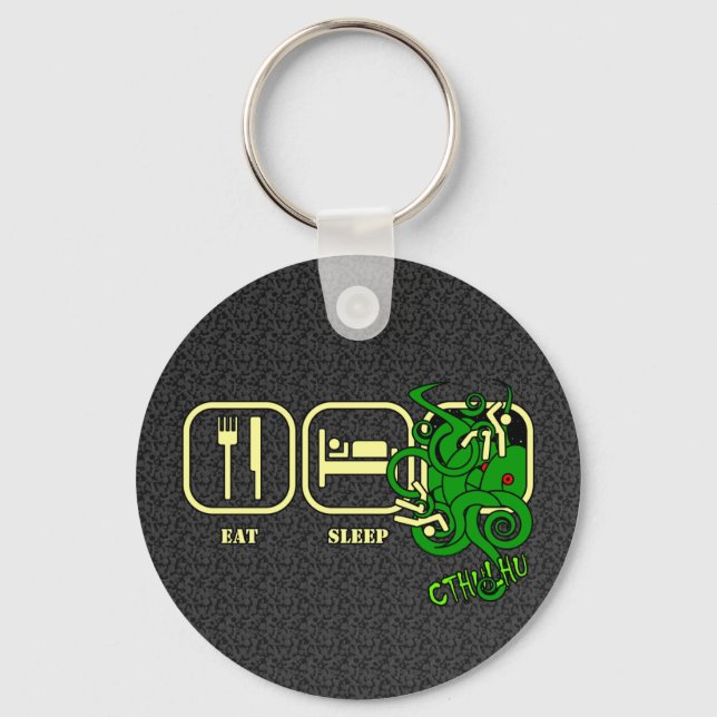 Essen - Schlafen - Cthulhu Keyring Schlüsselanhänger (Vorderseite)