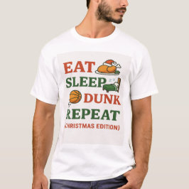 Essen Schlafen Dunkeln Wiederholen - Lustiges Bask T-Shirt
