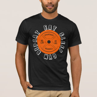 Essen Schlafen Fitnessstudio Wiederholen Fitness-S T-Shirt