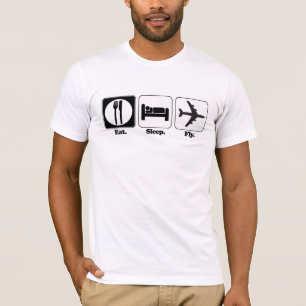 essen schlafen fliegen T-Shirt