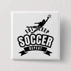 essen schlafen Fußball wiederholen Button