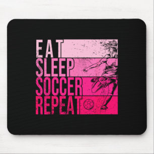 Essen Schlafen Fußball Wiederholen Lustiger Fußlle Mousepad