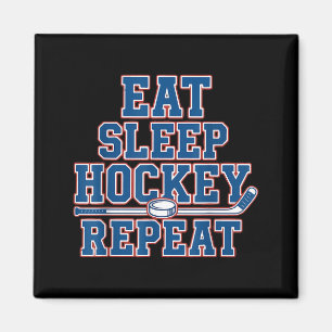 Essen Schlafen Hockey Wiederholen Eishockey Für Te Magnet