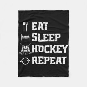 Essen Schlafen Hockey Wiederholen Eishockeyspieler Fleecedecke