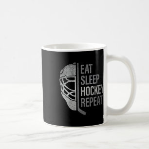 Essen Schlafen Hockey Wiederholen Lustige Eishocke Kaffeetasse