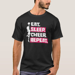 Essen Schlafen Jubeln Wiederholen Cheerleading C T-Shirt
