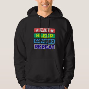 essen schlafen Kajaking wiederholen Hoodie