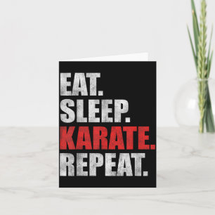 Essen Schlafen Karate Wiederholen Karte