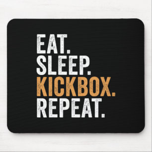 Essen Schlafen Kickboxen Wiederholen Lustiges Kick Mousepad