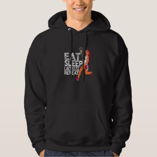 Essen Schlafen Lacrosse Wiederholen Spielübungen Z Hoodie