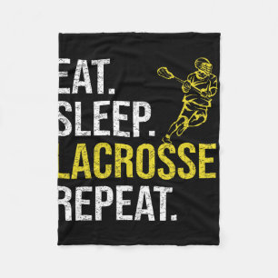 Essen Schlafen Lacrosse Wiederholen Sportteam-Gesc Fleecedecke