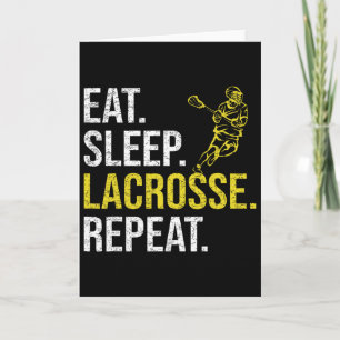 Essen Schlafen Lacrosse Wiederholen Sportteam-Gesc Karte