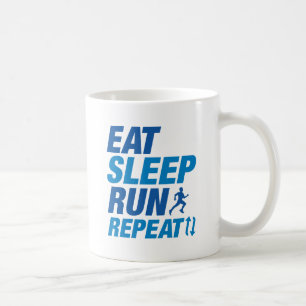 Essen Schlafen Laufen Wiederholen Kaffeetasse