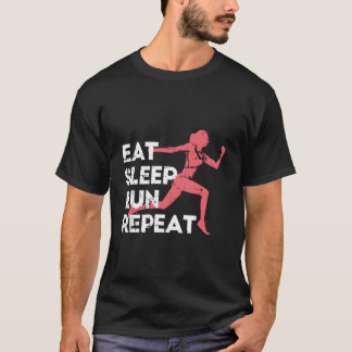 Essen Schlafen Laufen Wiederholen Track- und Feld- T-Shirt