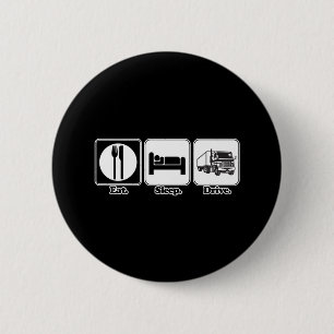 essen schlafen LKW fahren Button
