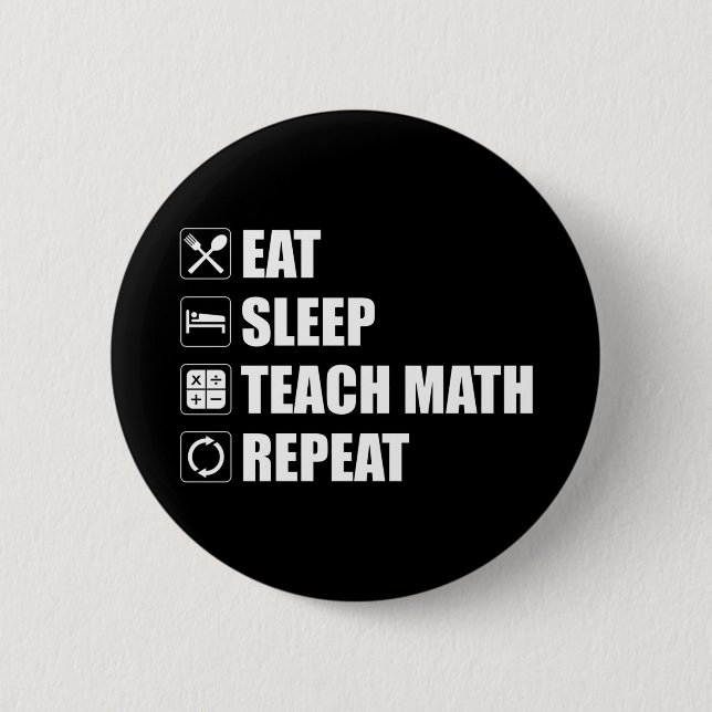 Essen. Schlafen. Mathematik beibringen. Wieder von Button (Vorderseite)