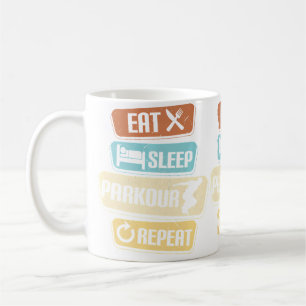 Essen Schlafen Parkour Wiederholen Parkour Kaffeetasse