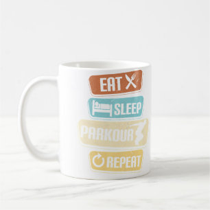 Essen Schlafen Parkour Wiederholen Parkour Kaffeetasse